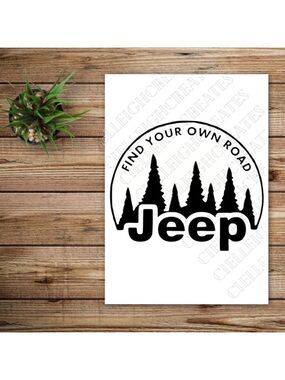 *2 for $20* Jeep Find Your Own Road vinyl decal Sticker Handcrafted